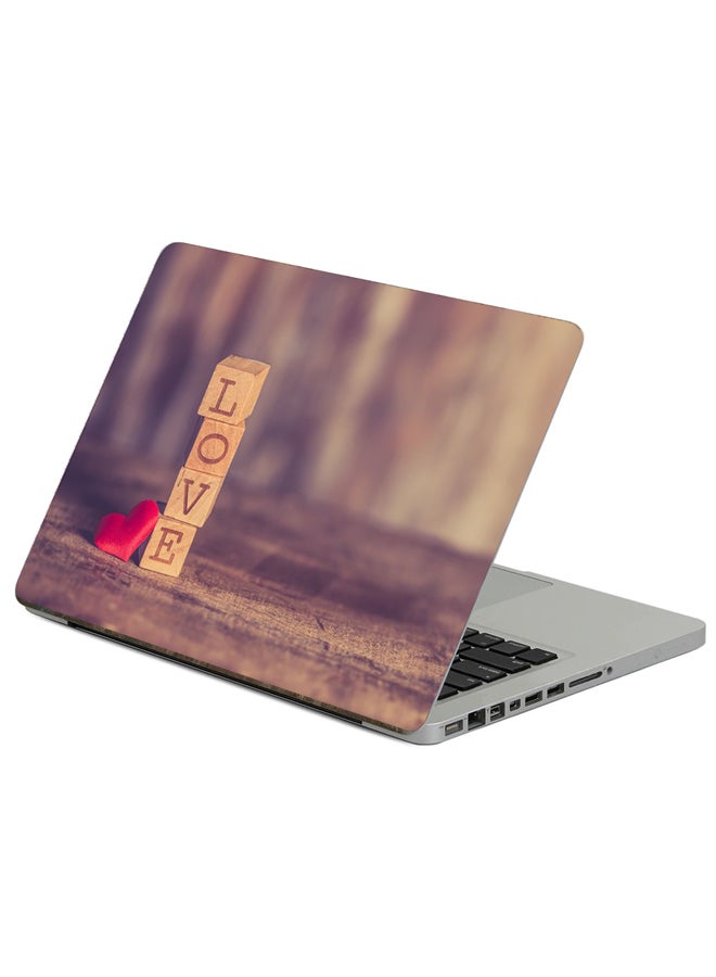 Fast Print Cubes Love Printed Laptop Sticker Multicolour 