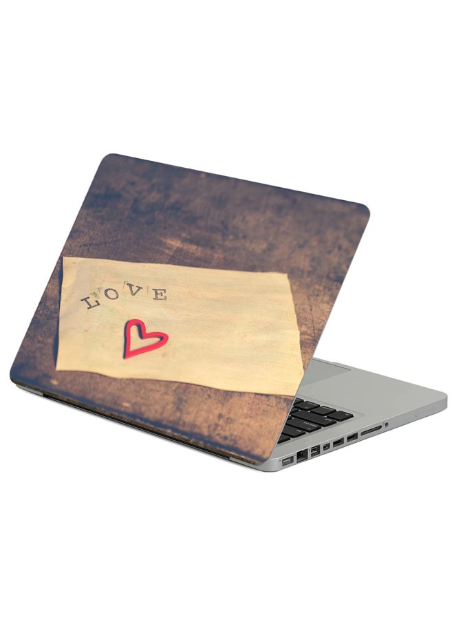 Fast Print Love Inscription Printed Laptop Sticker Multicolour