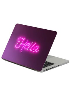 Hello Inscription Printed Laptop Sticker Multicolour