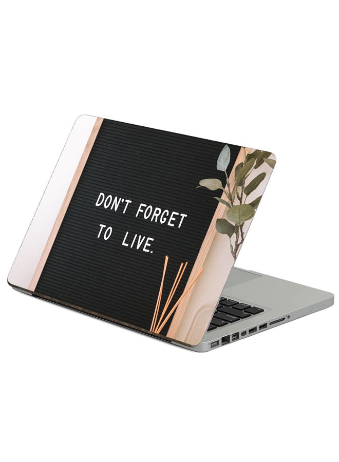 Fast Print Motivation Life Printed Laptop Sticker Multicolour 