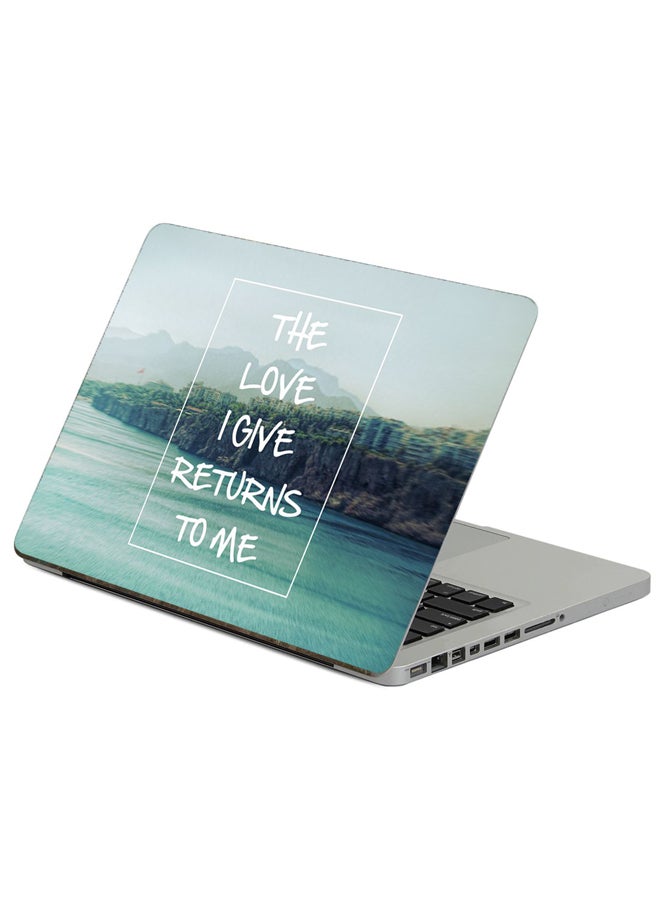 Fast Print Inscription Motivation Printed Laptop Sticker Multicolour