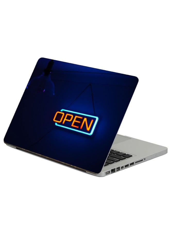 Fast Print Neon Inscription Printed Laptop Sticker Multicolour