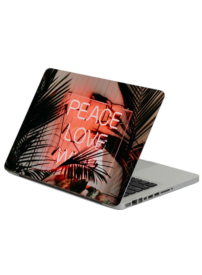 Fast Print Inscription Plants Printed Laptop Sticker Multicolour