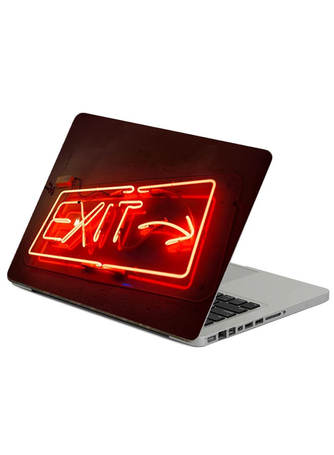 Fast Print Exit Inscription Printed Laptop Sticker Multicolour