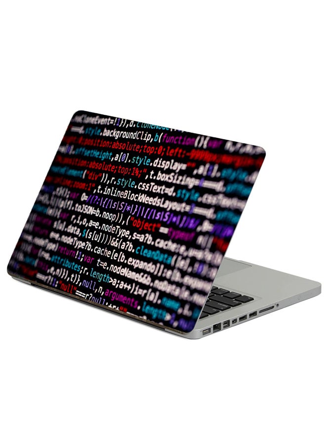 Fast Print - Code Symbols Printed Laptop Sticker Multicolour - Image 1