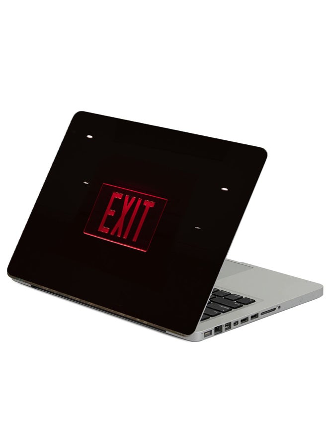 Fast Print Exit Sign Printed Laptop Sticker Multicolour