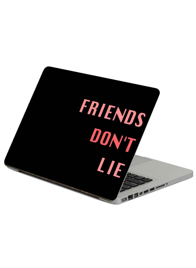 Inscription Friends Printed Laptop Sticker Multicolour