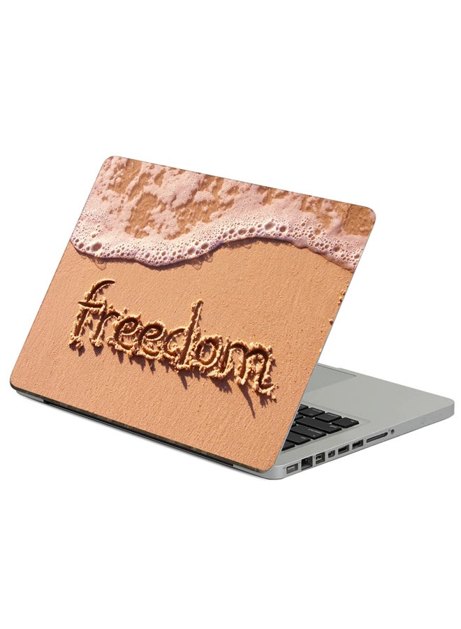 Fast Print Sand Inscription Printed Laptop Sticker Multicolour