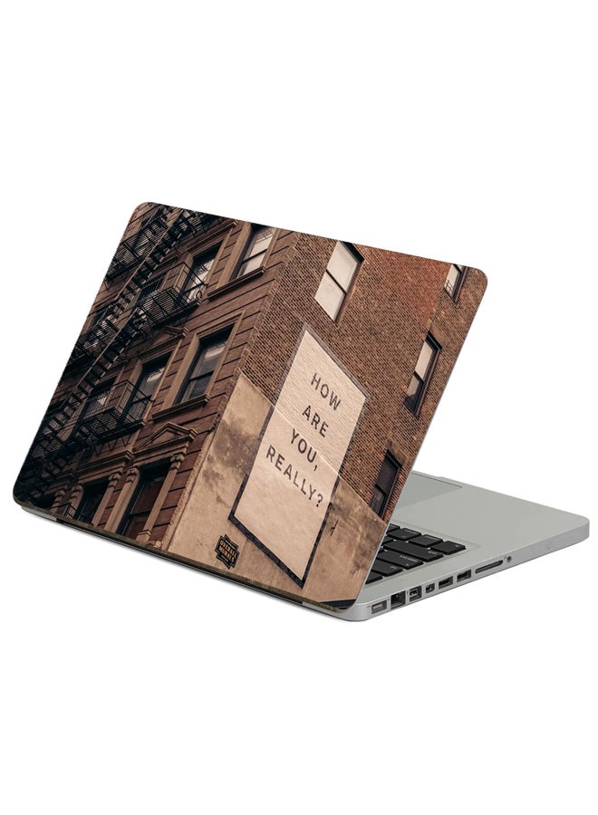 Fast Print Inscription Words Printed Laptop Sticker Multicolour