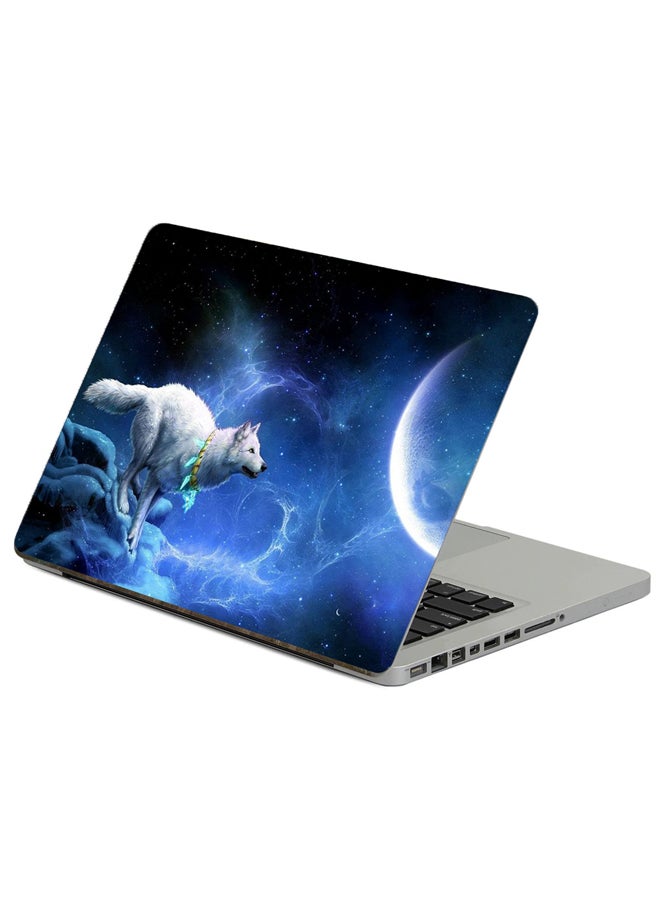 Fast Print Wolf Arrivals Printed Laptop Sticker Multicolour