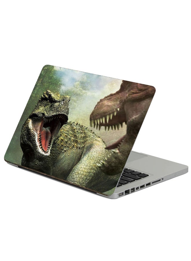 Fast Print Dinosaurs Mouth Printed Laptop Sticker Multicolour