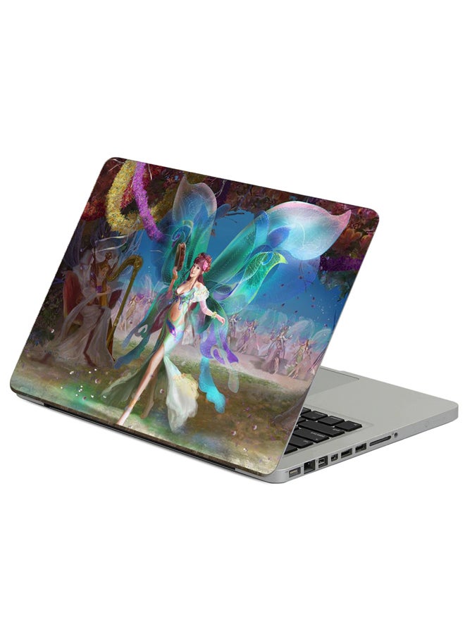Fast Print Fairies Wings Printed Laptop Sticker Multicolour 