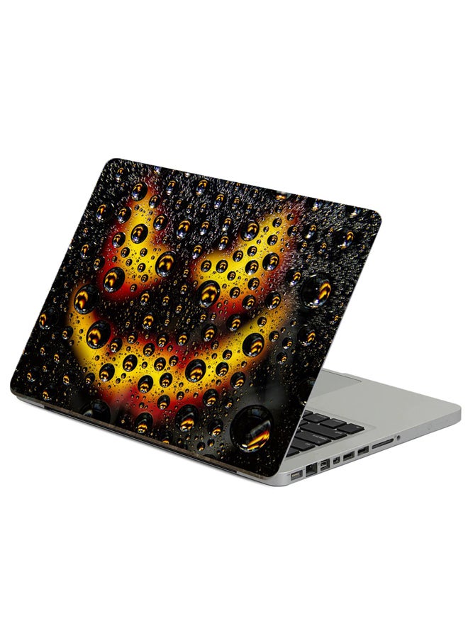 Fast Print Bubbles Drops Printed Laptop Sticker Multicolour