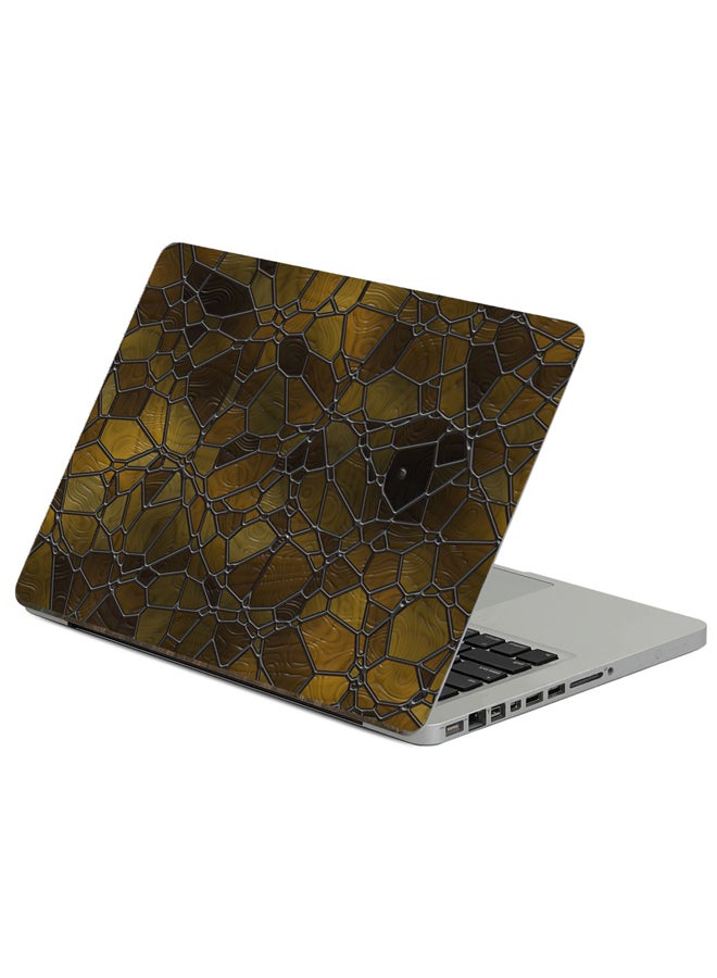 Fast Print Mosaic Glass Printed Laptop Sticker Multicolour