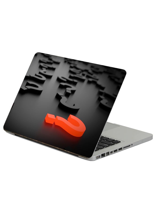 Fast Print Question Marks 3D Printed Laptop Sticker Multicolour