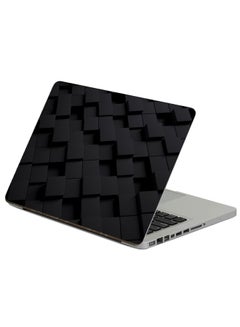 Cube Dark Printed Laptop Sticker Multicolour