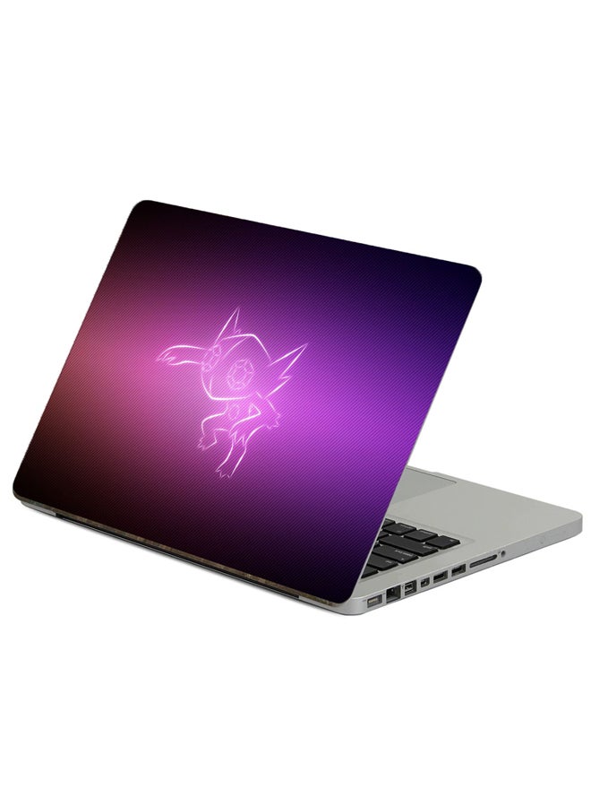 Pokemon Background Printed Laptop Sticker Multicolour