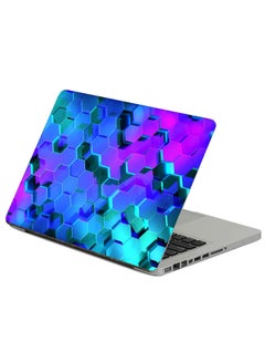 Hexagons Rendering Printed Laptop Sticker Multicolour