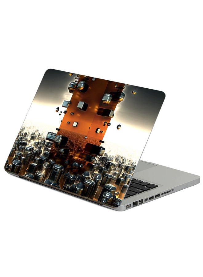 Fractals Shapes Printed Laptop Sticker Multicolour