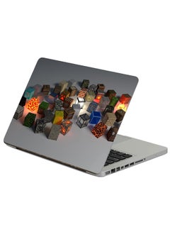 Cubes Shape Printed Laptop Sticker Multicolour