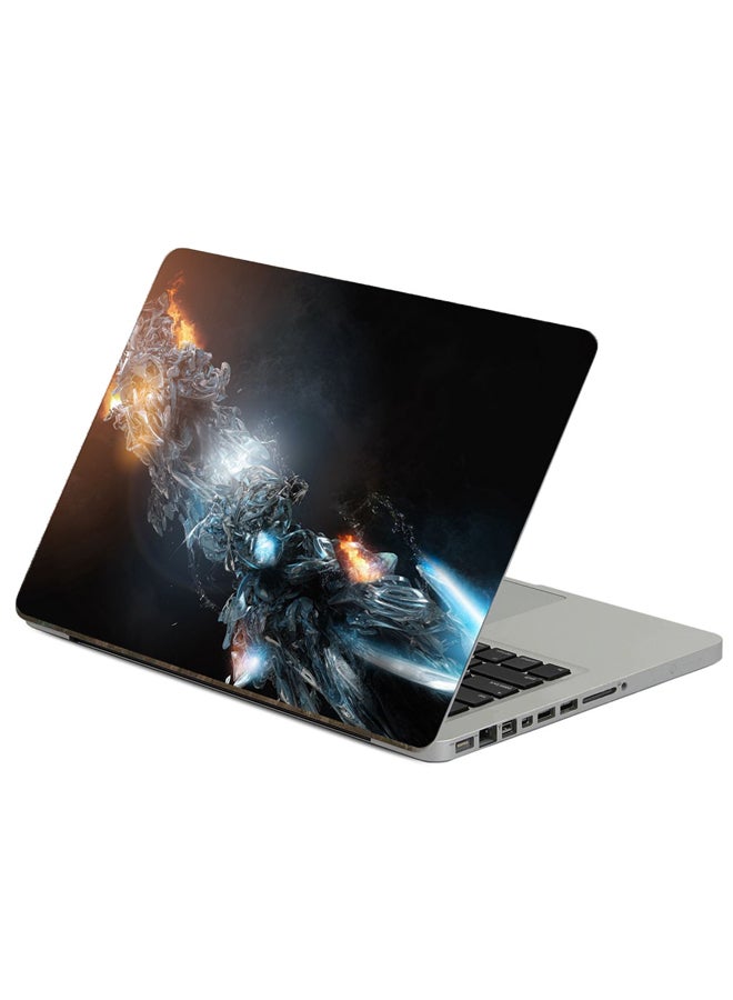 فاست برينت لاصقة لابتوب بطبعة على شكل لهب متعدد الألوان