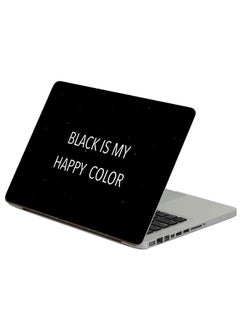 Inscription Black Printed Laptop Sticker Multicolour