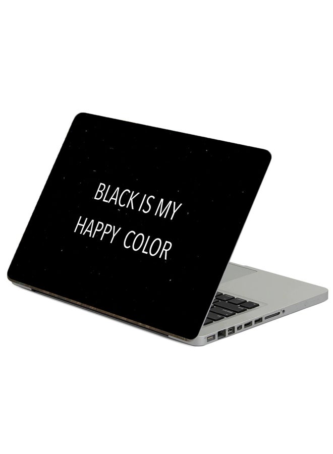 Fast Print - Inscription Black Printed Laptop Sticker Multicolour - Image 1