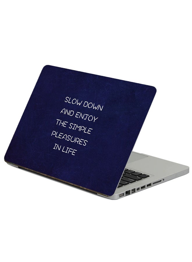 Fast Print Inscription Life Printed Laptop Sticker Multicolour 
