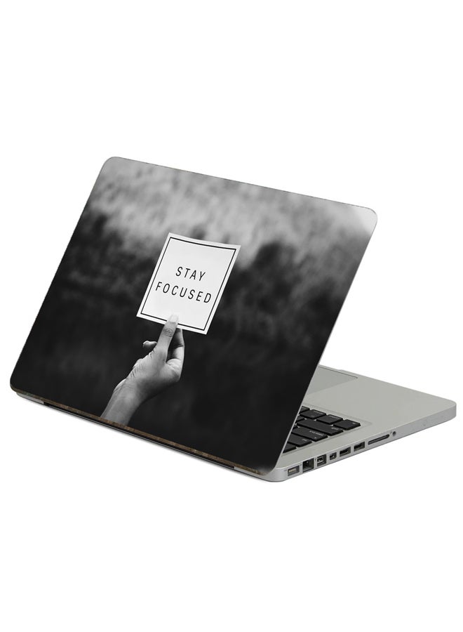 Focus Inscription Printed Laptop Sticker Multicolour