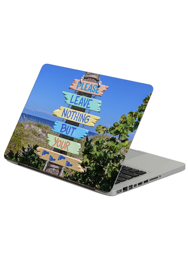 Fast Print Inscription Motivation Printed Laptop Sticker Multicolour