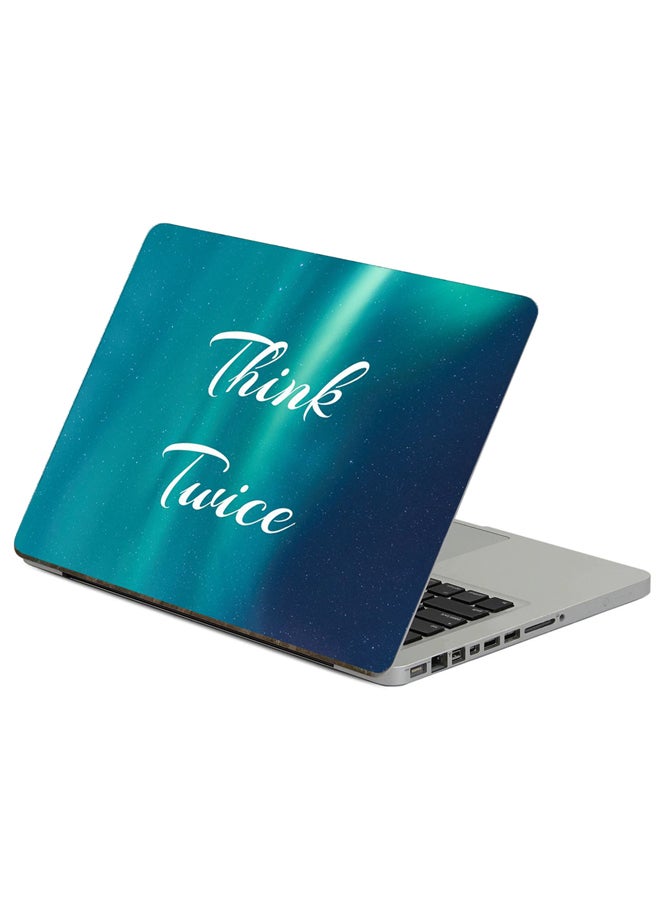 Fast Print Text Inscription Printed Laptop Sticker Multicolour