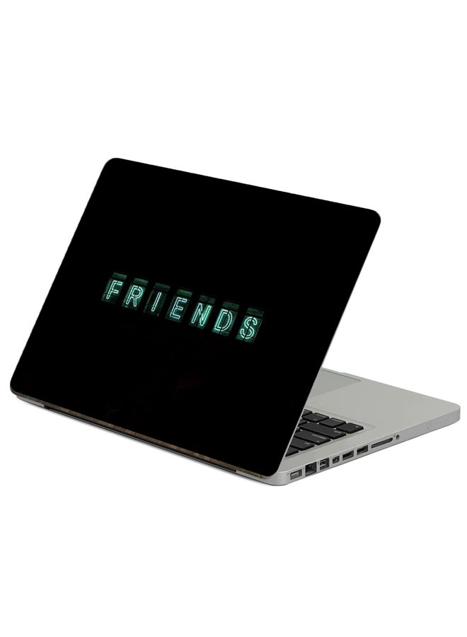 Friends Inscription Printed Laptop Sticker Multicolour