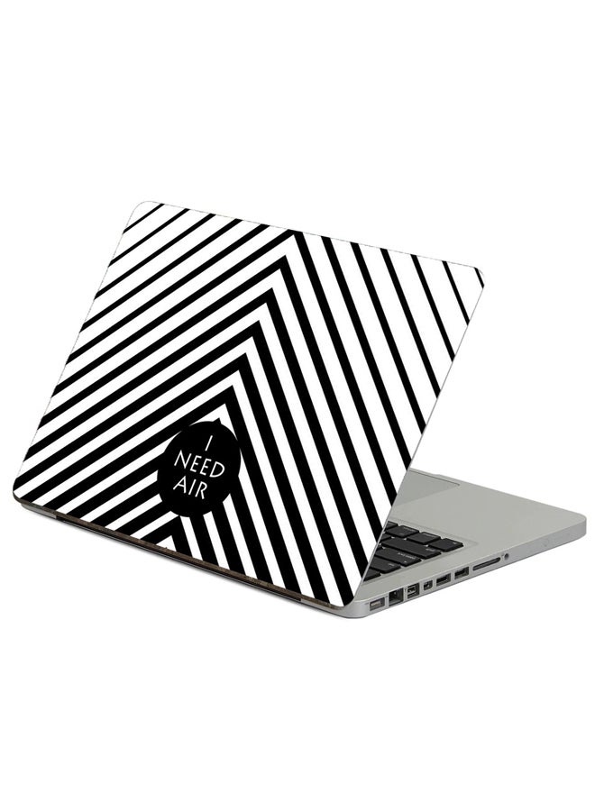 Fast Print Inscription Line Printed Laptop Sticker Multicolour