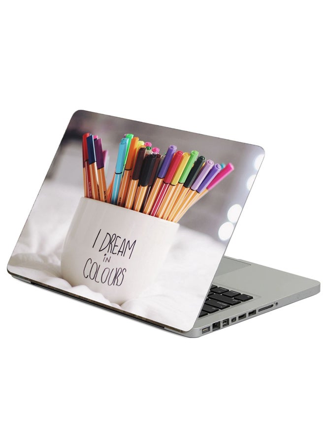 Fast Print Pen Cup Printed Laptop Sticker Multicolour 