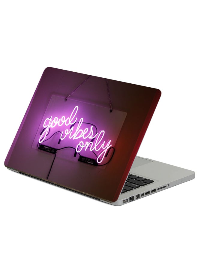 Fast Print Neon Sign Printed Laptop Sticker Multicolour
