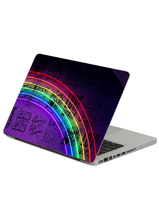 Fast Print Neon Lettering Printed Laptop Sticker Multicolour 