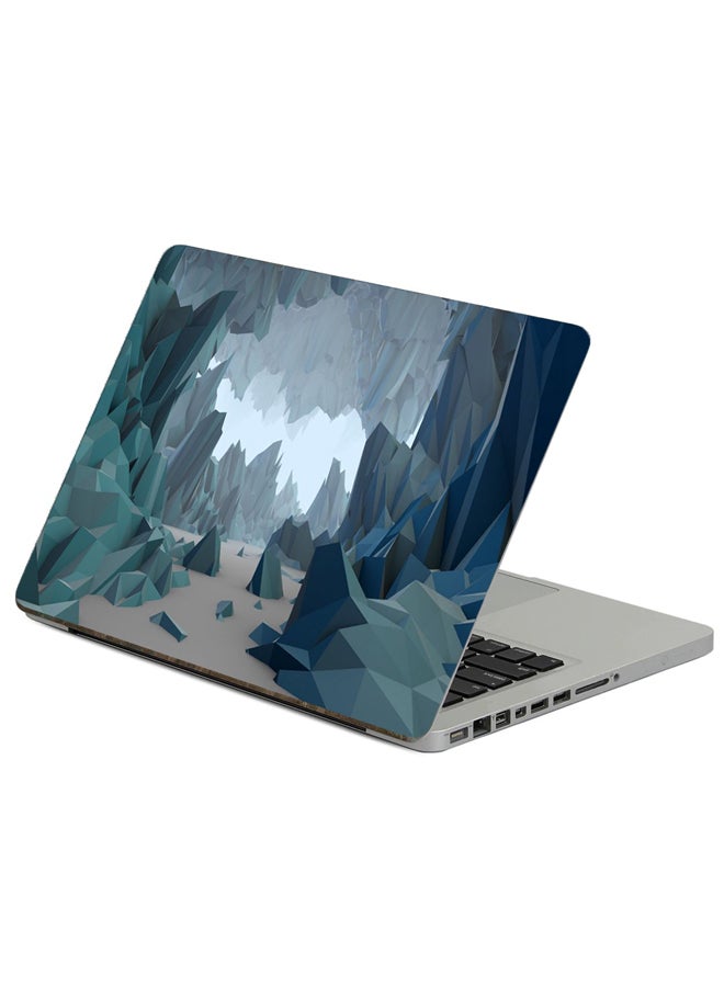 Fast Print - Polygon Low Poly Printed Laptop Sticker Multicolour - Image 1