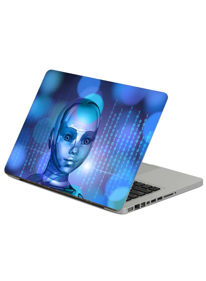 Fast Print Robot Cyborg Printed Laptop Sticker Multicolour 