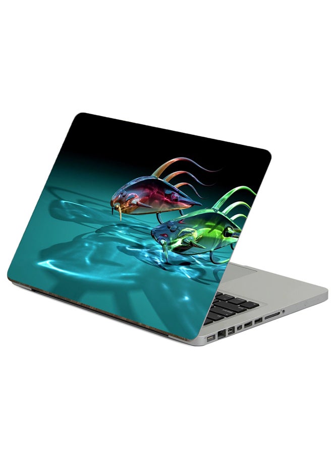 فاست برينت ملصق لابتوب بطبعة أسماك متعدد الألوان