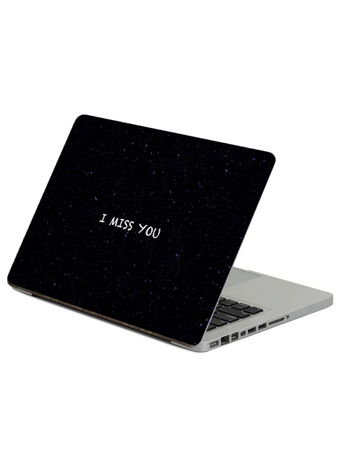 Fast Print Inscription Miss Printed Laptop Sticker Multicolour