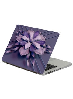 Flower Rendering Printed Laptop Sticker Multicolour