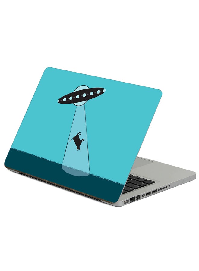Fast Print Ufos Aliens Printed Laptop Sticker Multicolour