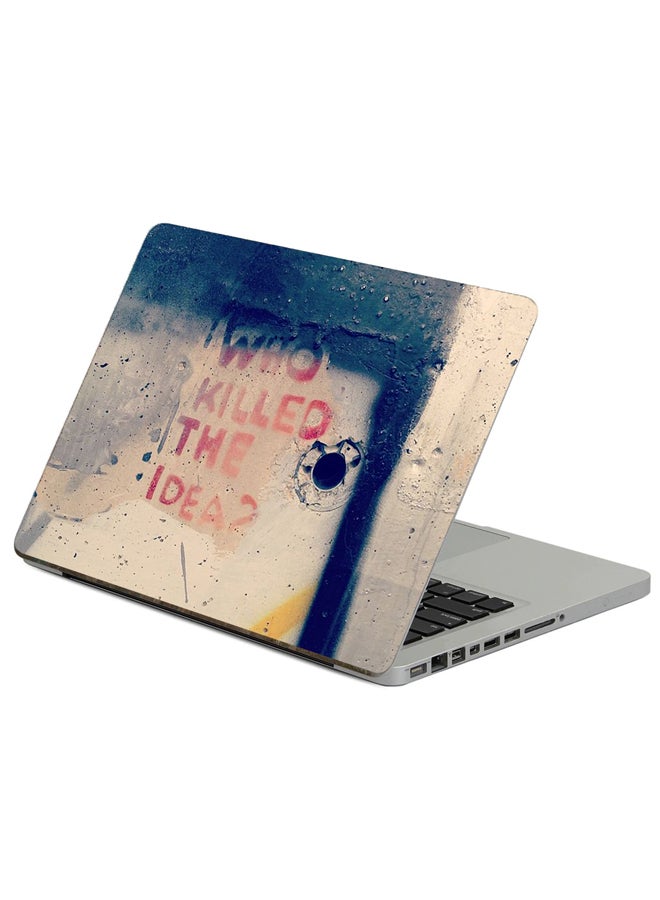 Fast Print Inscription Wall Printed Laptop Sticker Multicolour