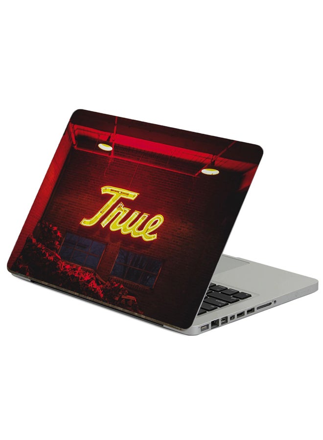 Fast Print Inscription Letters Printed Laptop Sticker Multicolour