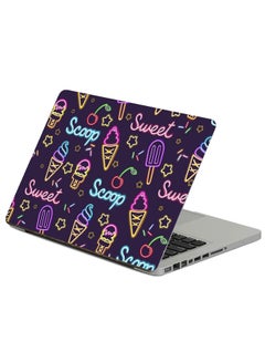 Ice Cream Patterns Printed Laptop Sticker Multicolour
