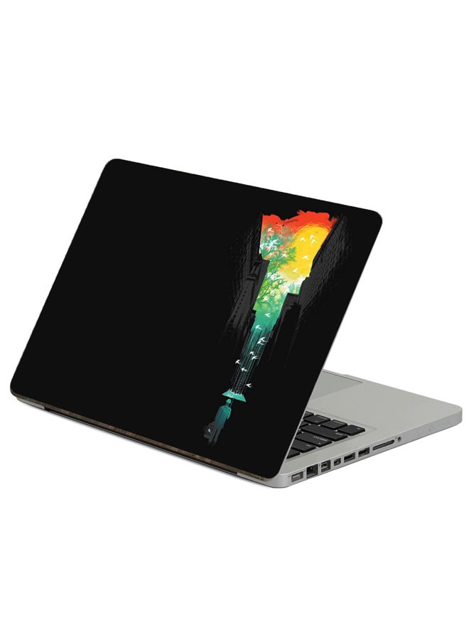 Light Umbrella Printed Laptop Sticker Multicolour