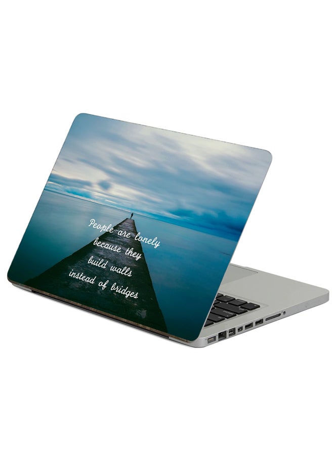 Fast Print Inscription Pier Printed Laptop Sticker Multicolour
