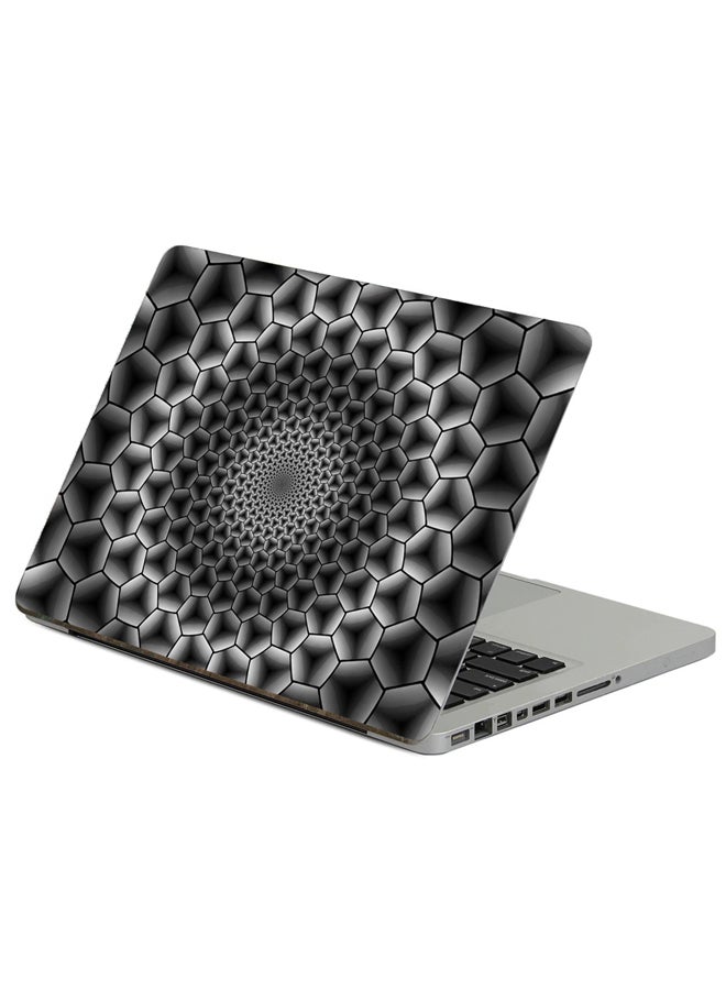 Hexagons Immersion Printed Laptop Sticker Multicolour