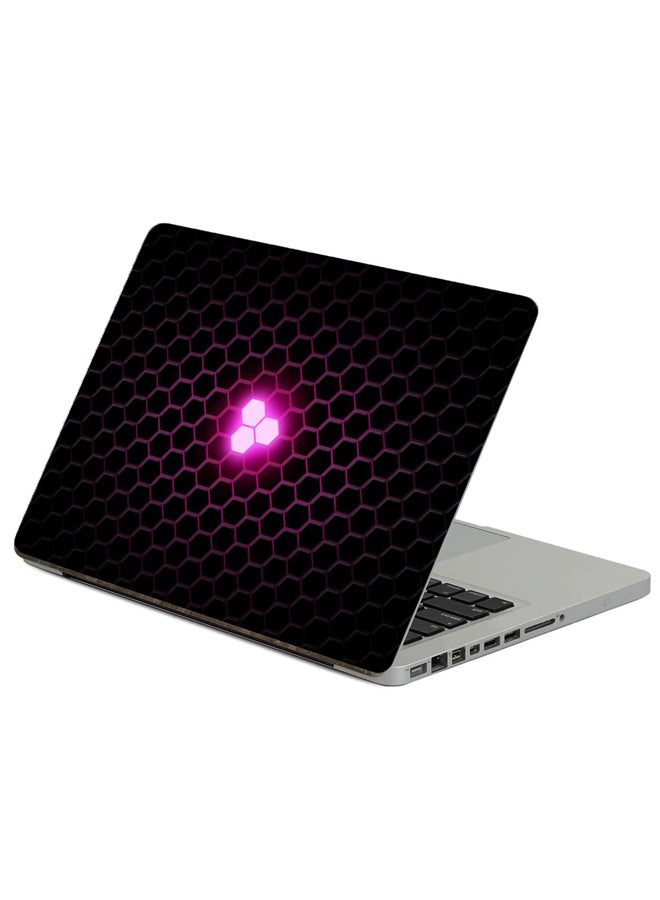 Fast Print Hexagons Neon Printed Laptop Sticker Multicolour
