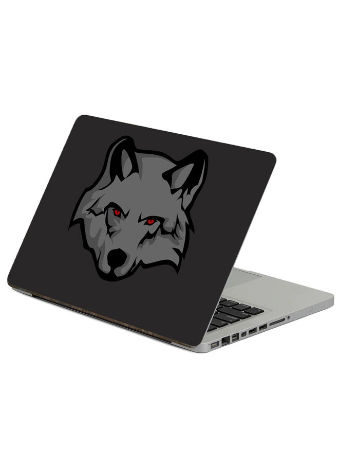 Fast Print Wolf Sticker Printed Laptop Sticker Multicolour 